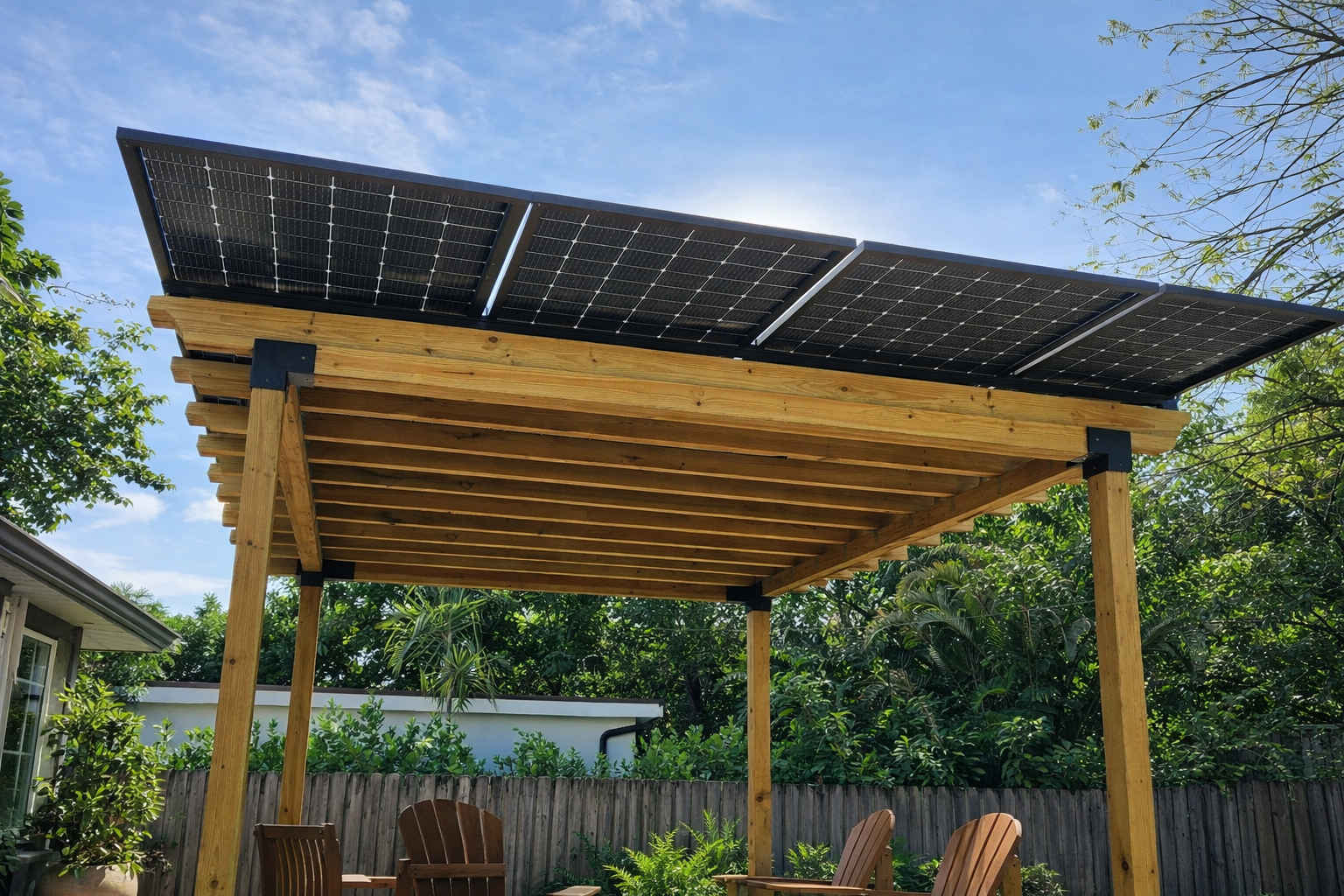 Pergola Solar Install